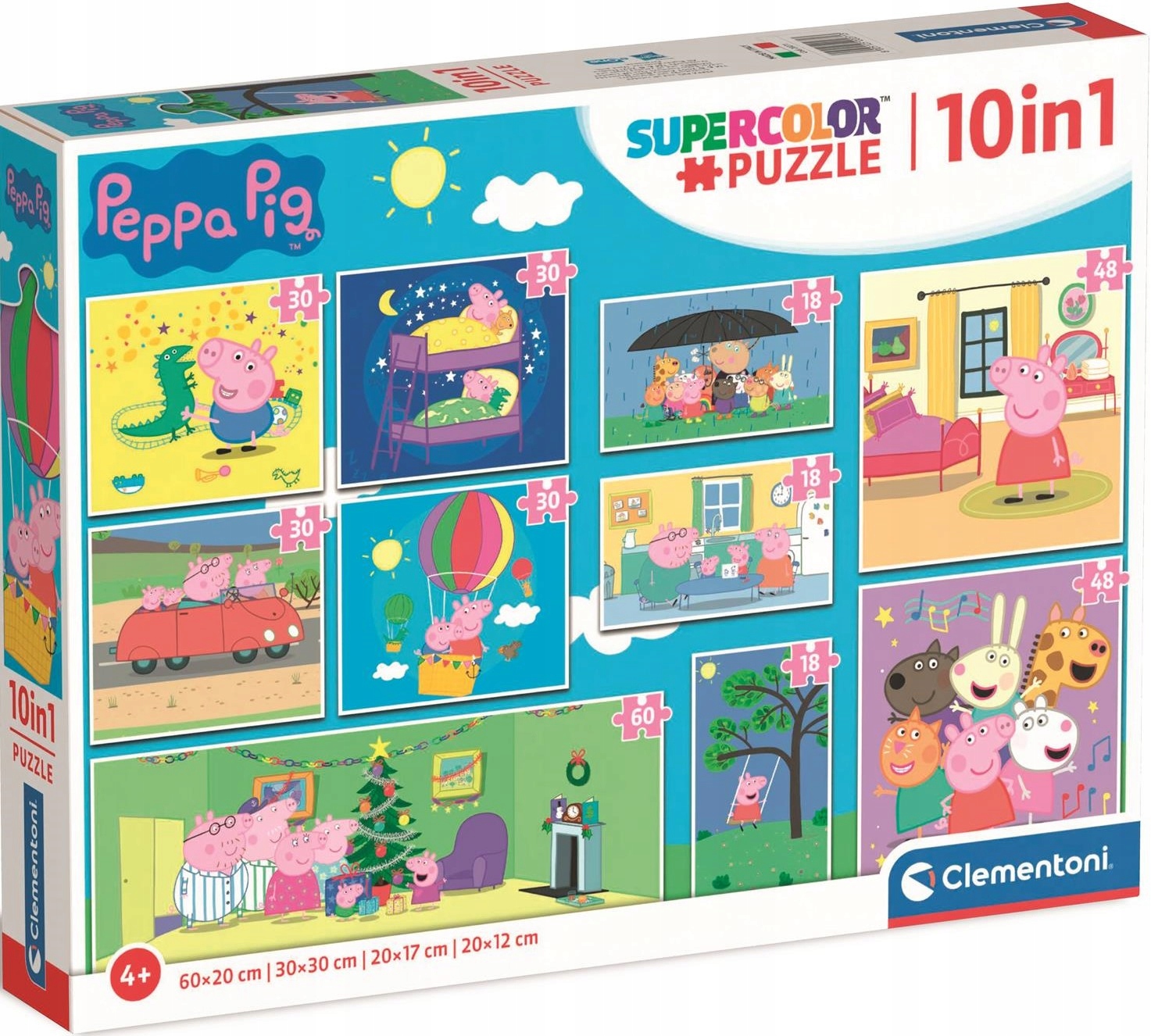 

Puzzle 10w1 Supercolor Peppa Pig Świnka Peppa 4+
