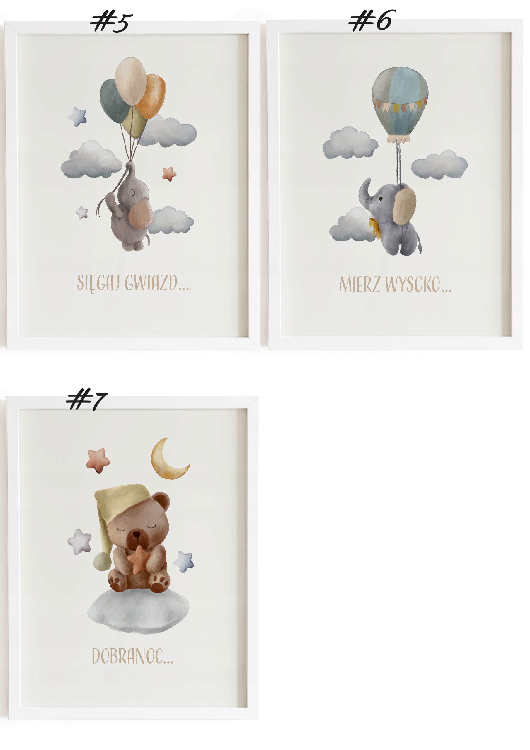 ZESTAW PLAKATY Z MODLITWĄ METRYKĄ DLA DZIECI 3SZT. WZORY FORMAT A4 PREZENT Płeć chłopcy dziewczynki