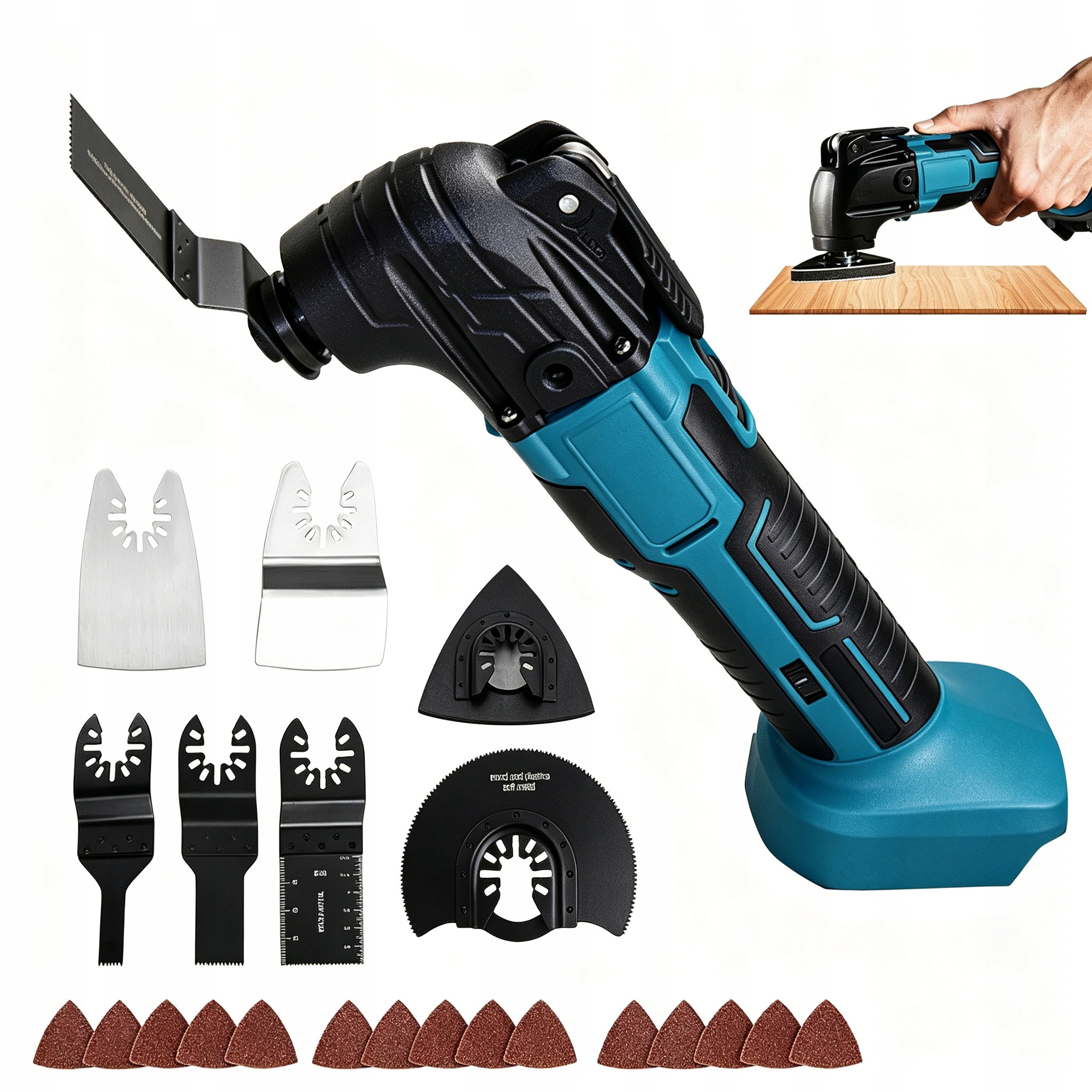 Urządzenie Wielofunkcyjne Szlifierka 18V Multitool REGULACJA+7 Brzeszczotów