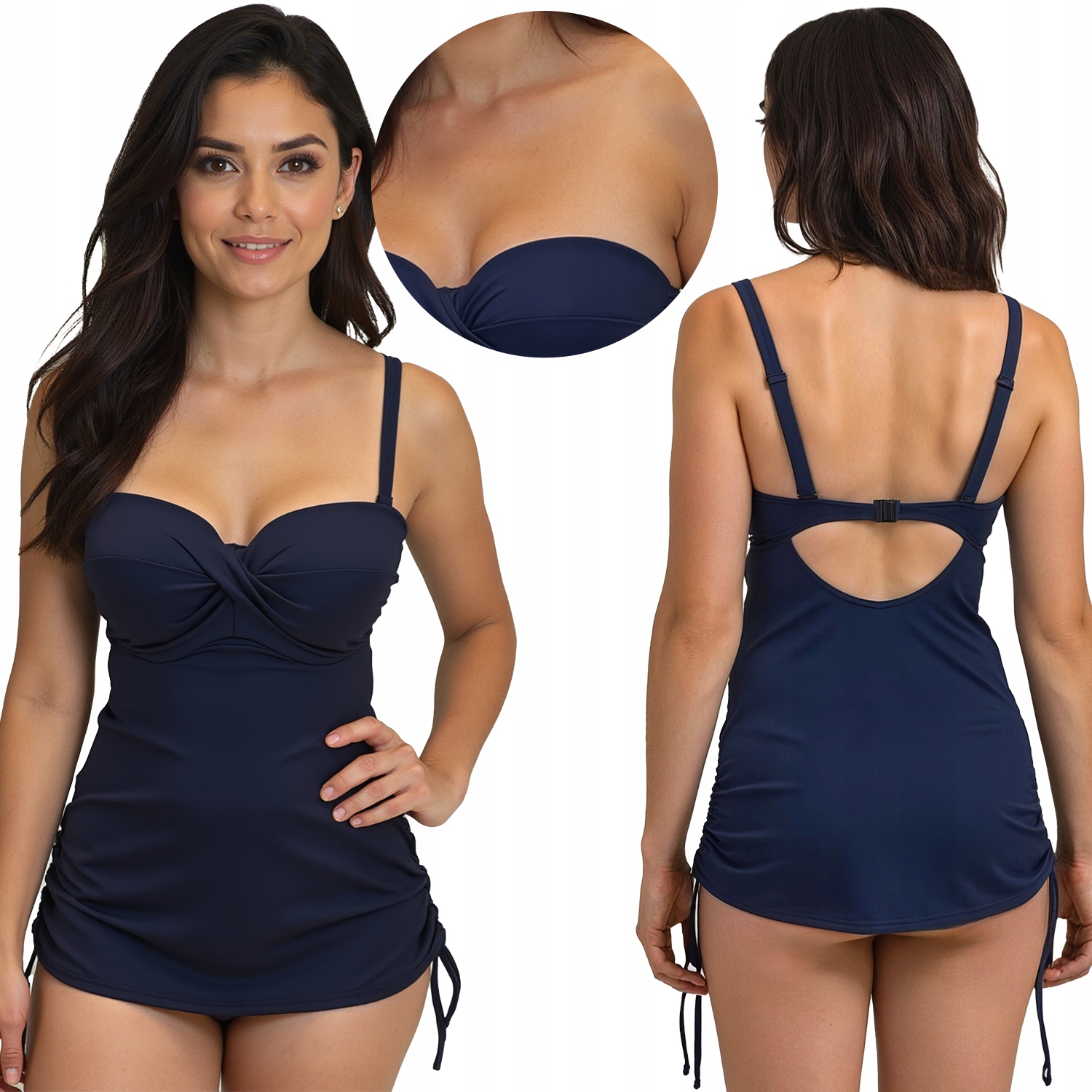Vivisence 3300 tmavě modrá Plavky Tričko na pláž Tankini 85G