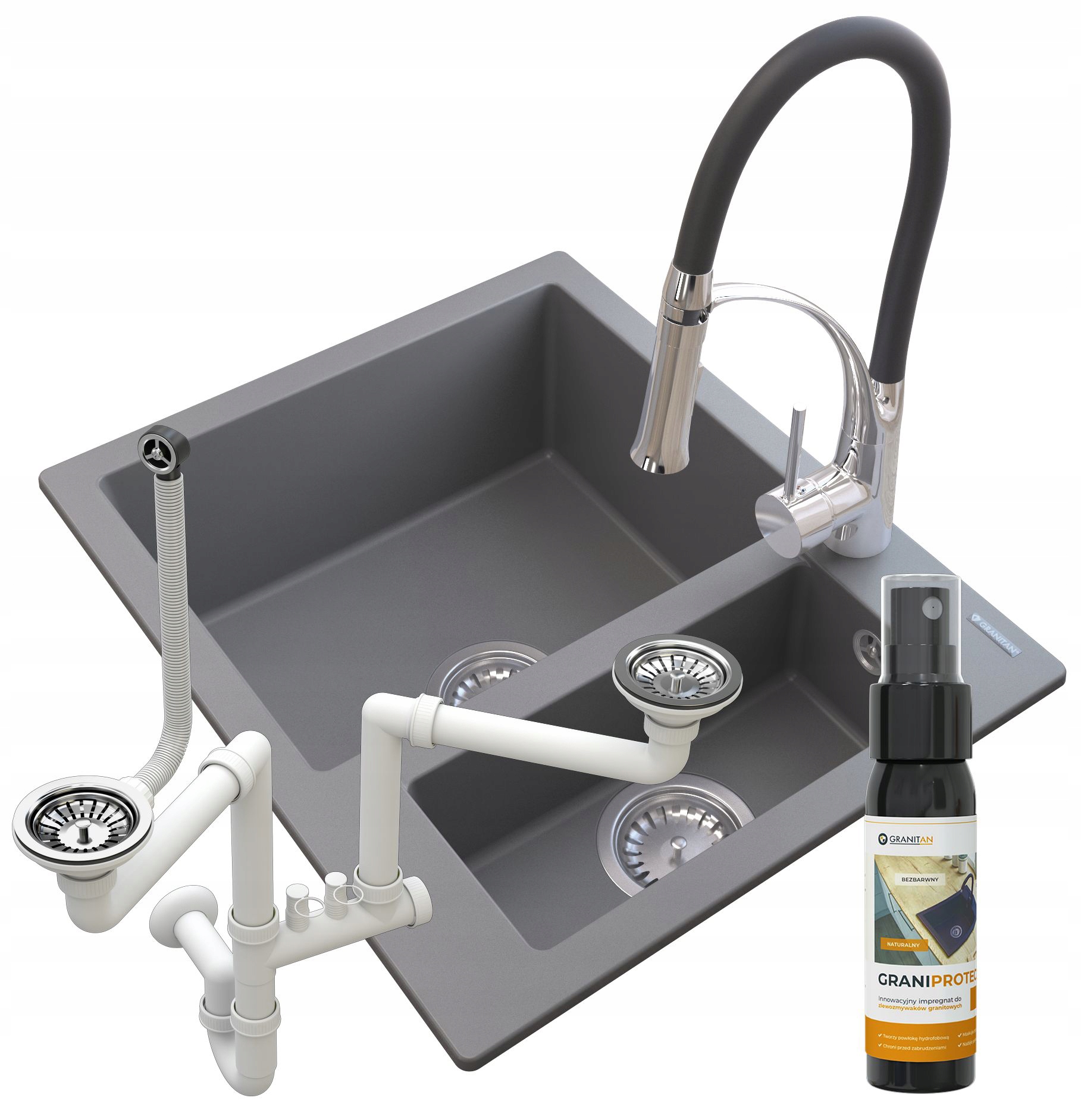 

Zlewozmywak Zlew Granitowy 6kolorów Bateria Zestaw