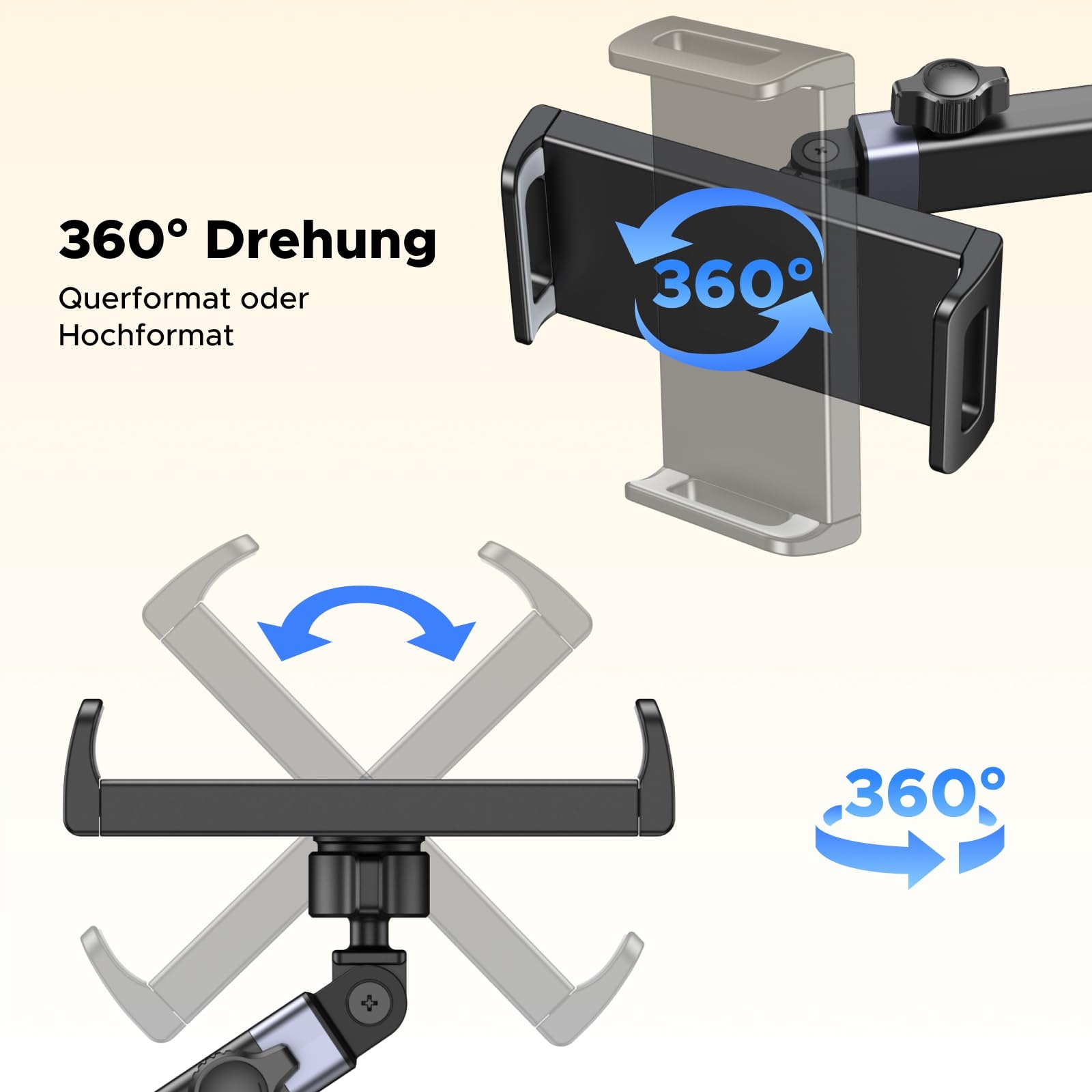 UGREEN Uchwyt Samochodowy Na Tablet 360 Stopni Do iPad i Innych Urządzeń — miniatura 3