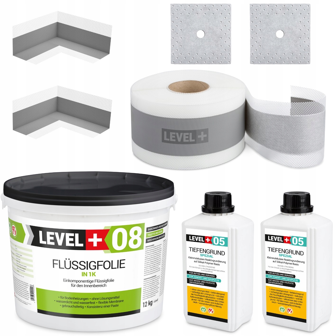 Sada Fólie 12 kg Hydroizolace Páska 10 m Grunt 2 l