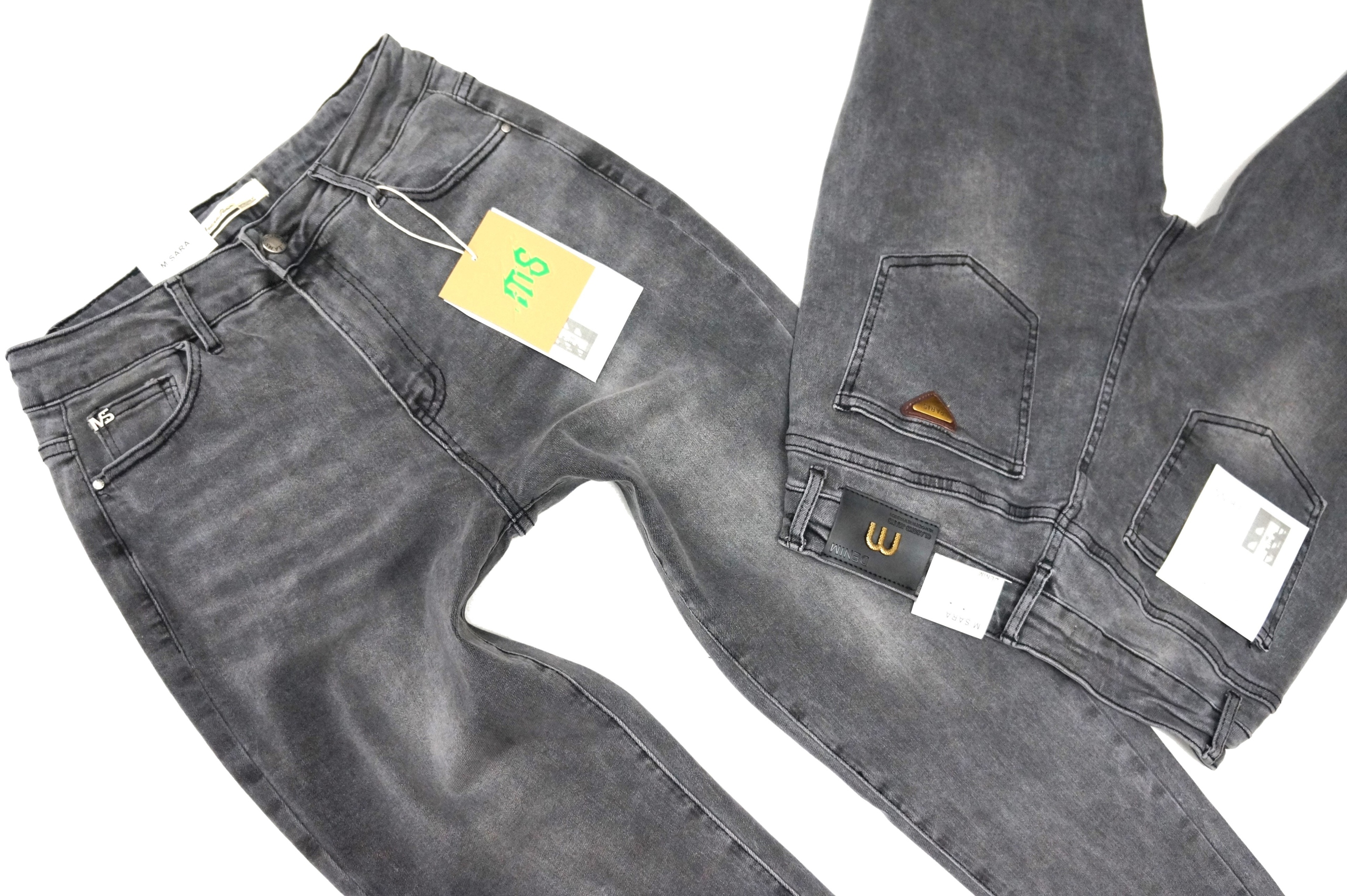 M.SARA DAMSKIE SPODNIE JEANSOWE MOM FIT LUŹNIEJSZE NOGAWKI KOLEKCJA PREMIUM Marka M.Sara