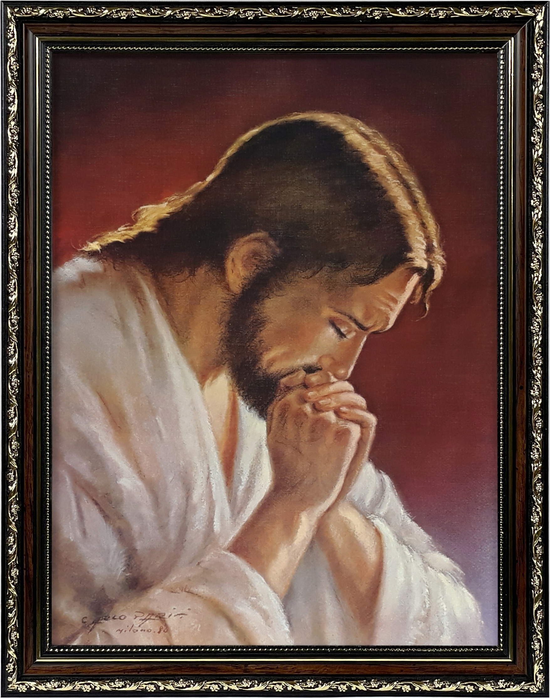 

Obraz 46x36 Jezus Modlący Się Zdobiona Rama