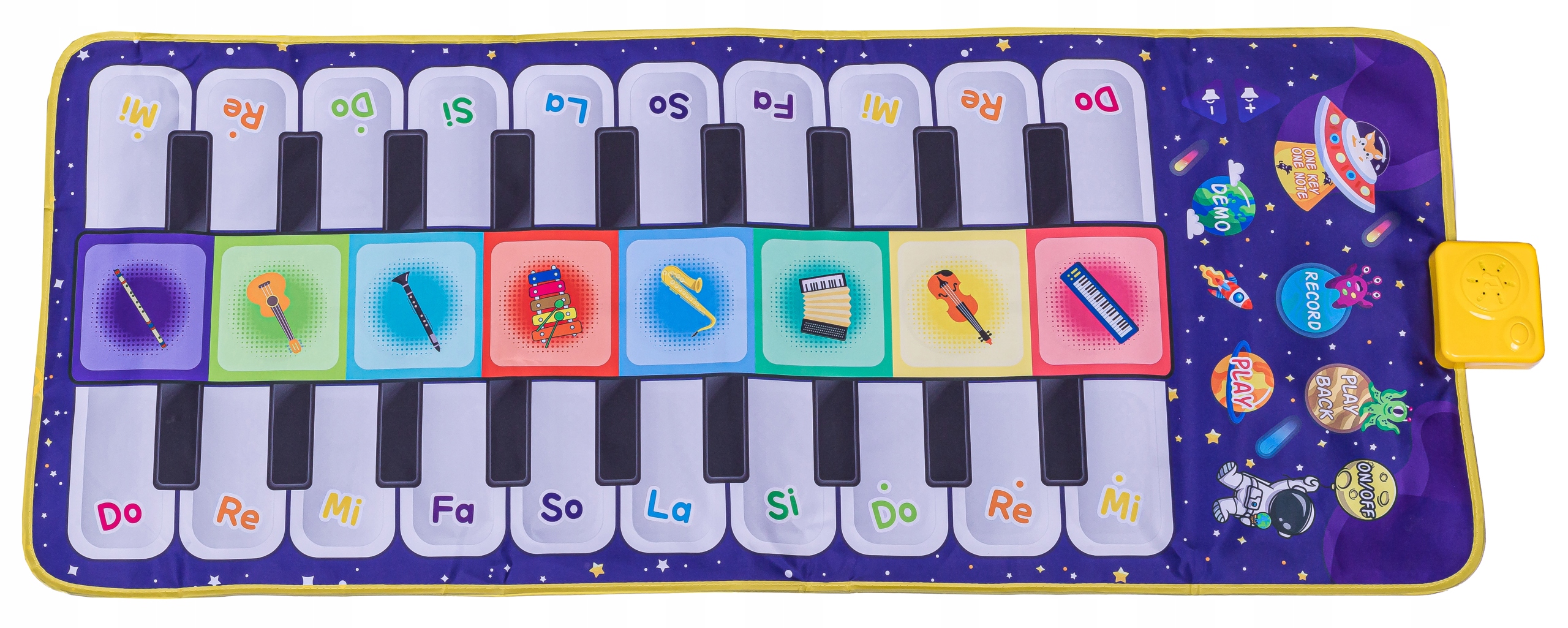 MATA MUZYCZNA INTERAKTYWNA DO TAŃCZENIA PIANINKO GRA TANECZNA ZRĘCZNOŚCIOWA Szerokość produktu 120 cm