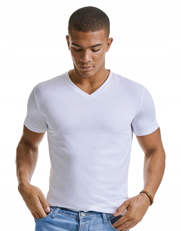 

Męska koszulka Tshirt v-neck Valueweight biała M