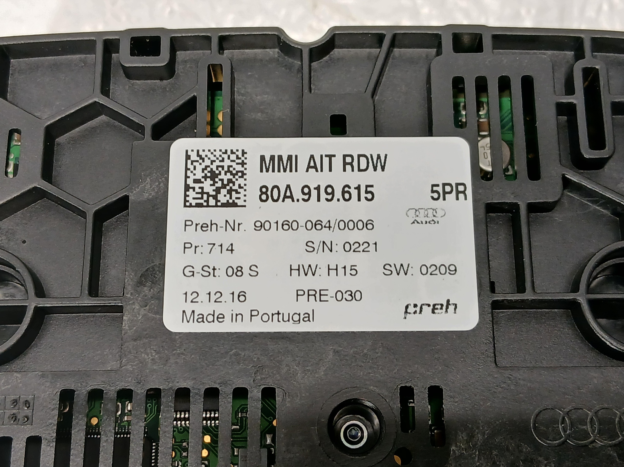 AUDI Q5 80A vezérlő panel MMI 80A919615