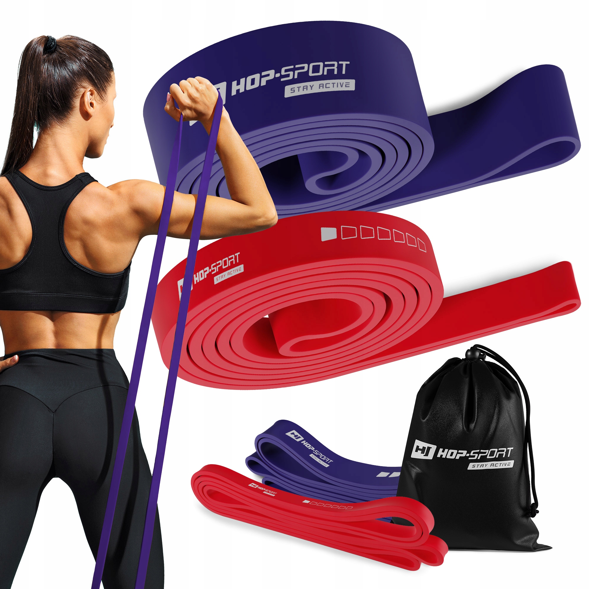 

Zestaw gum oporowych taśma power band 7-39 kg