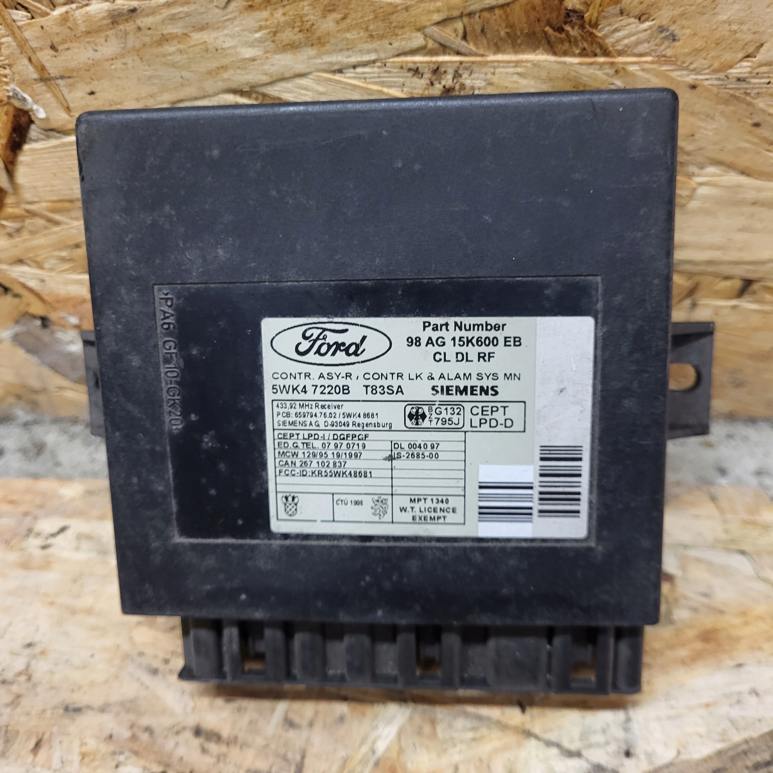 FORD comfort control unit 98AG15K600EB