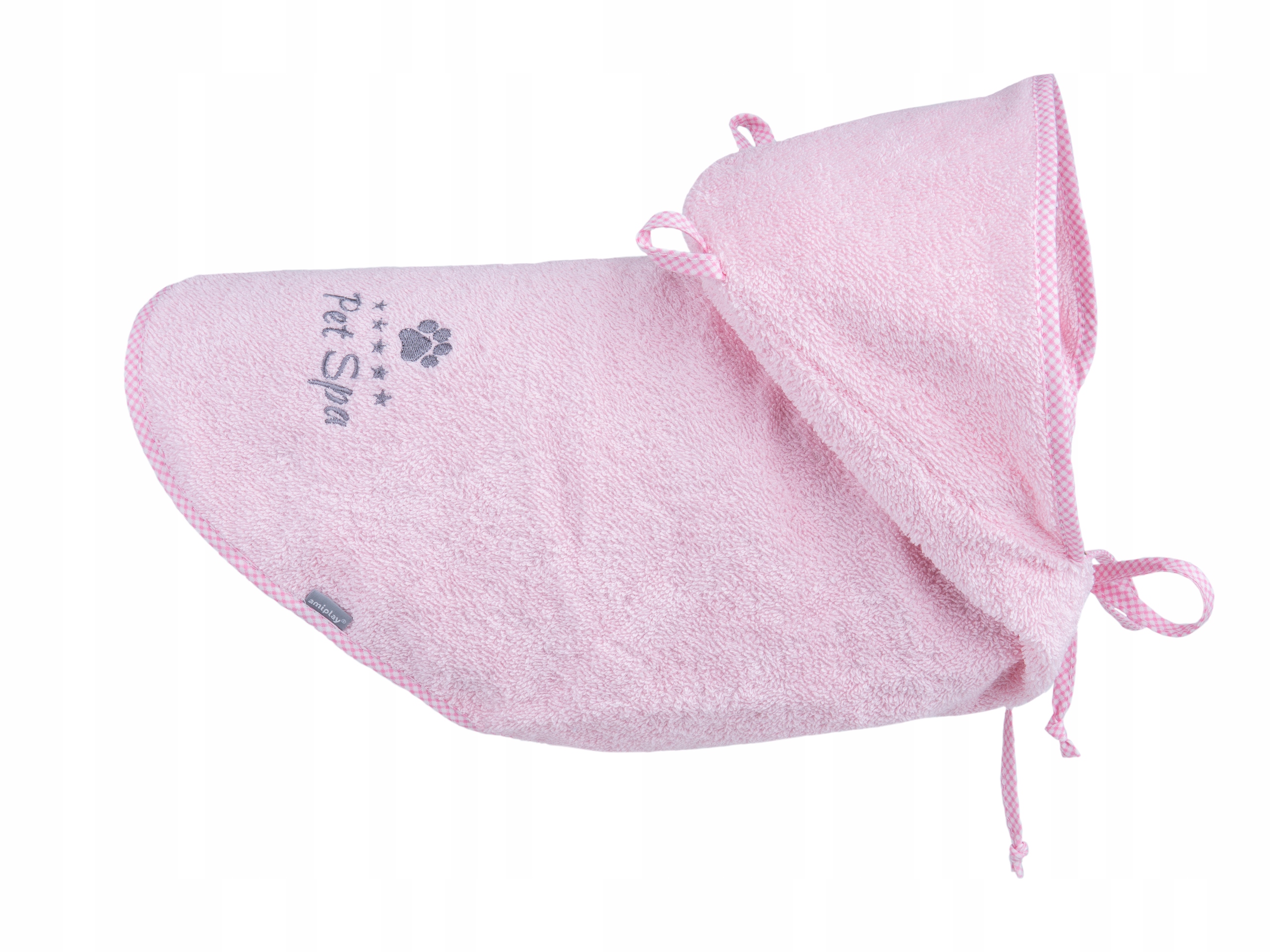 

amiplay Spa Pelerynka kąpielowa dla psa 45 cm róż