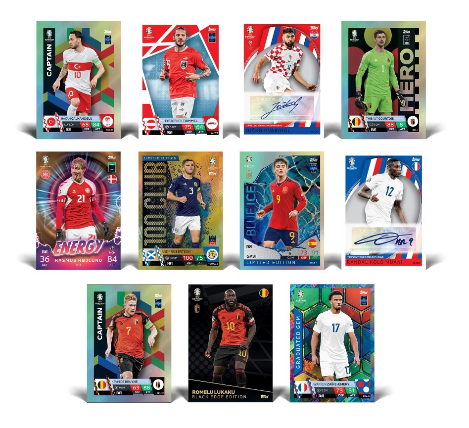 MEGA PUSZKA EURO 2024 KARTY PIŁKARSKIE TOPPS MATCH ATTAX 44 KART +4 LIMITED ISSN 50533070678886