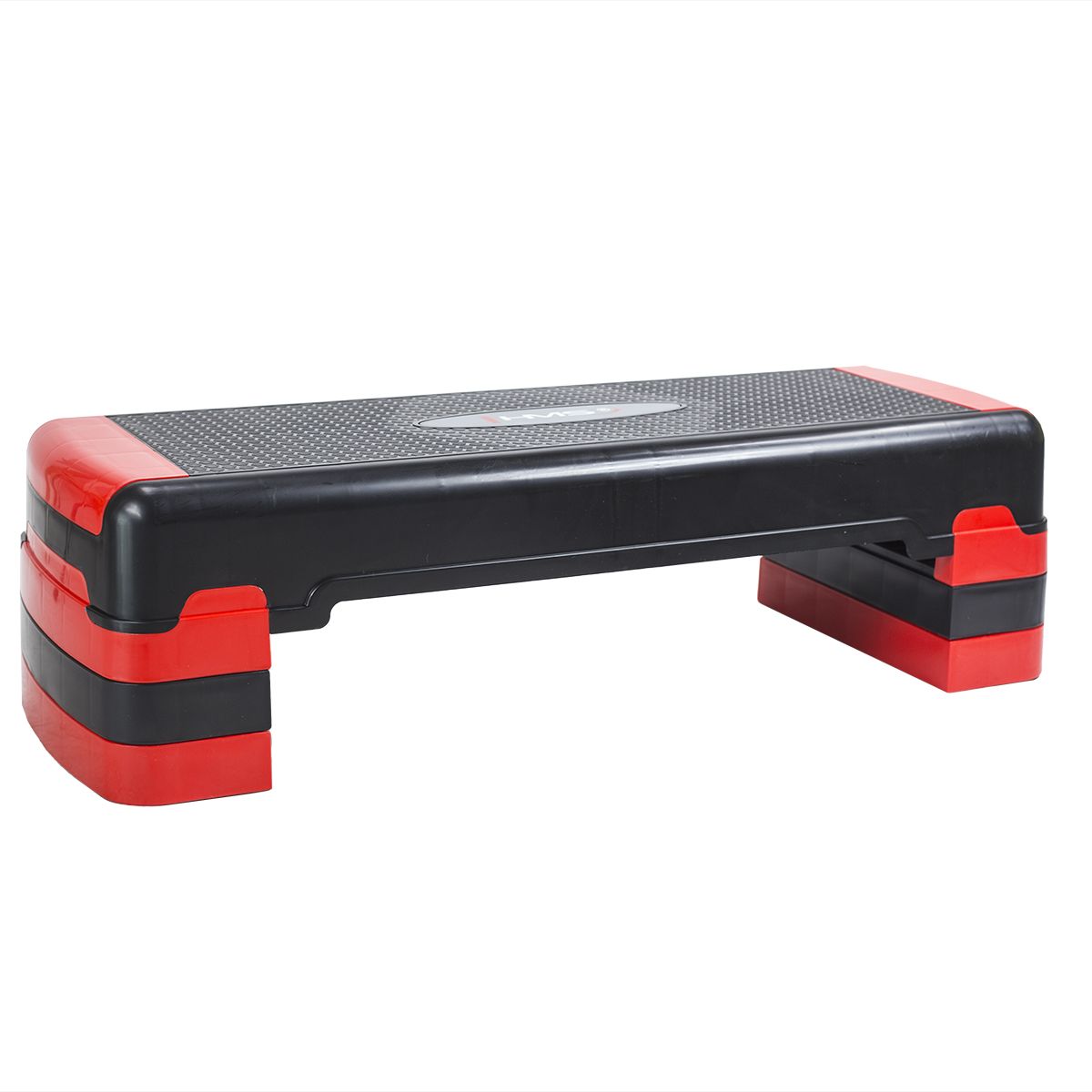 Step do aerobiku fitness czarno-czerwony AS005 Hms