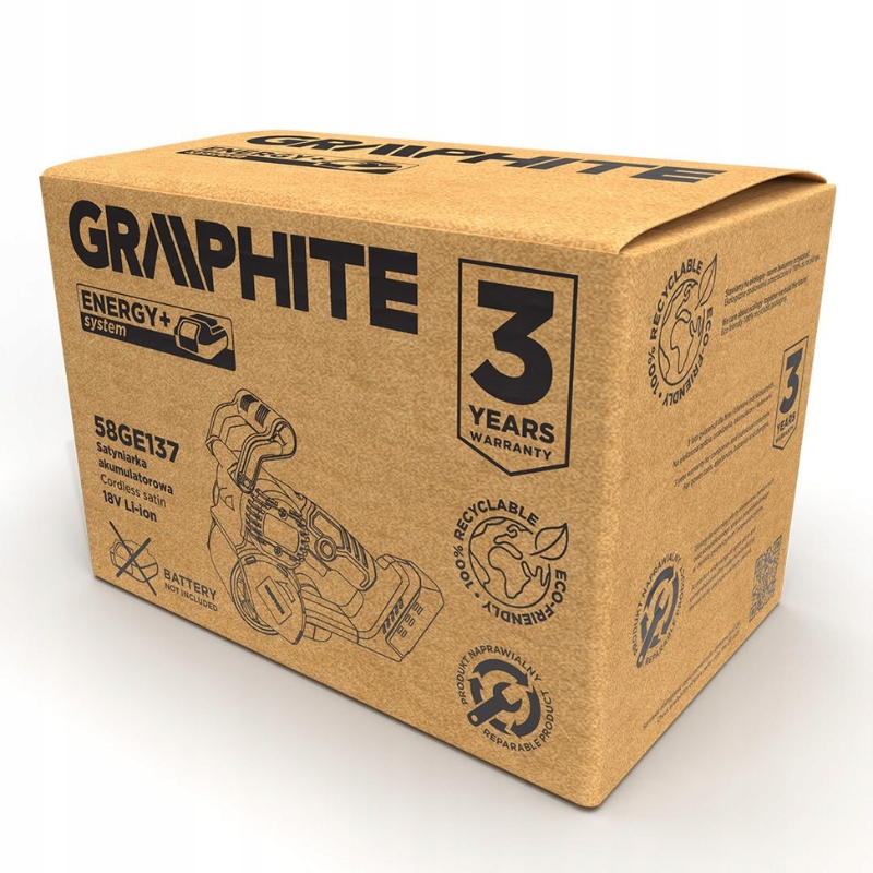 Graphite satyniarka akumulatorowa ENERGY+ 18V 58GE137 Marka Graphite