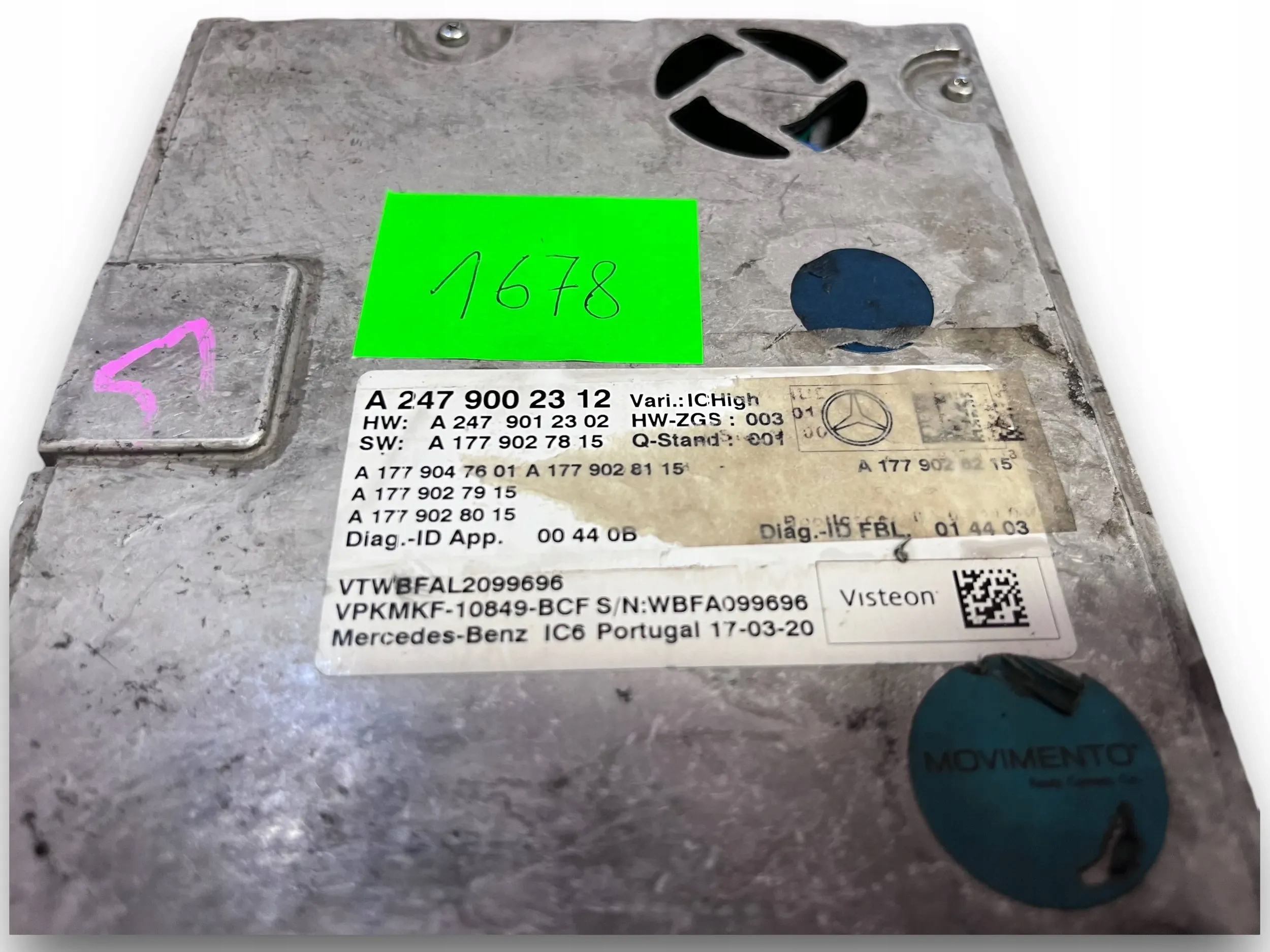 MERCEDES W247 Module Instruments tachymètre compte tours 2479002312 @M