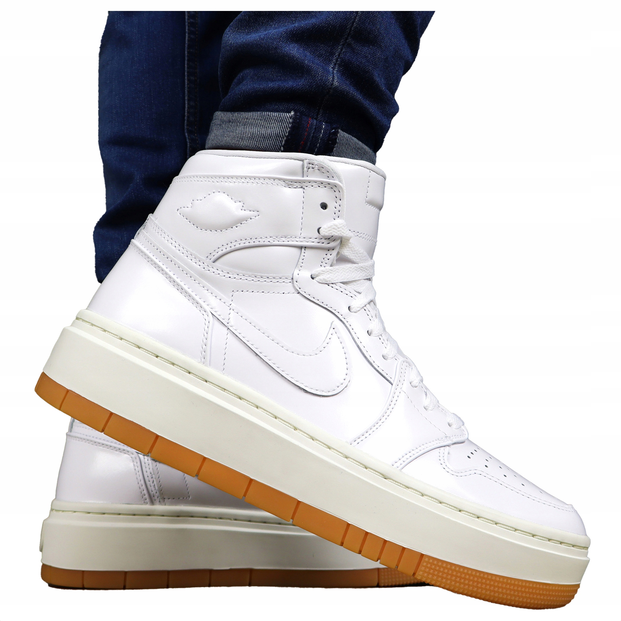 Nike AiR Jordan 1 pánské kožené boty Bílé vysoké zimní sportovní kůže