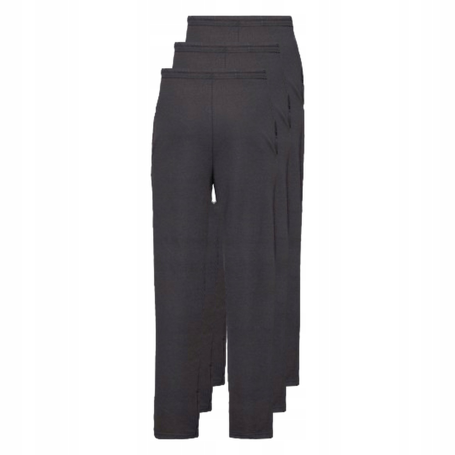 3x Pánské kalhoty Lightweight Open Leg Fruit of the Loom černé M