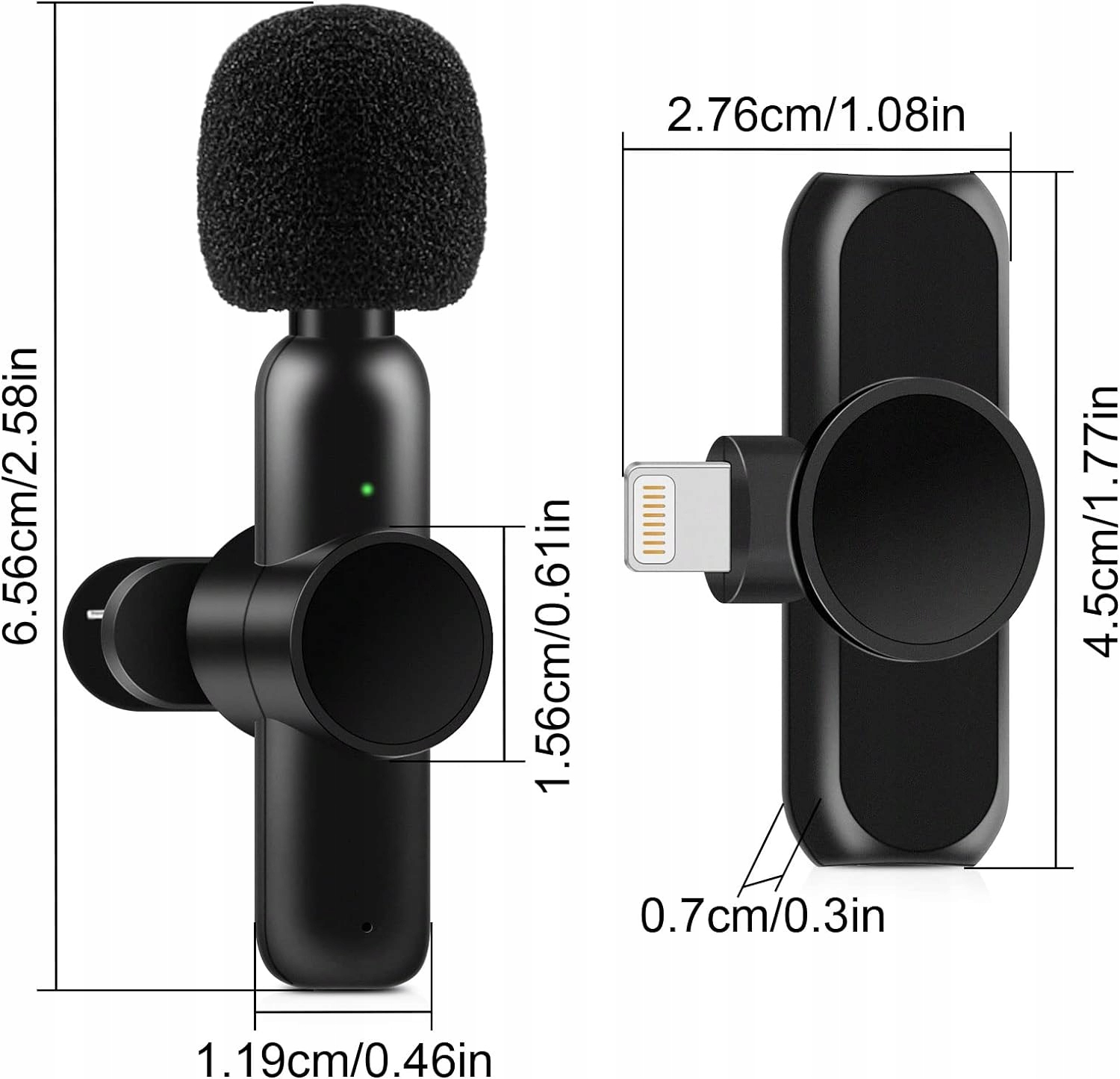 Mikrofon dynamiczny 2x wireless lavalier ISO Kod producenta 845Y8T4