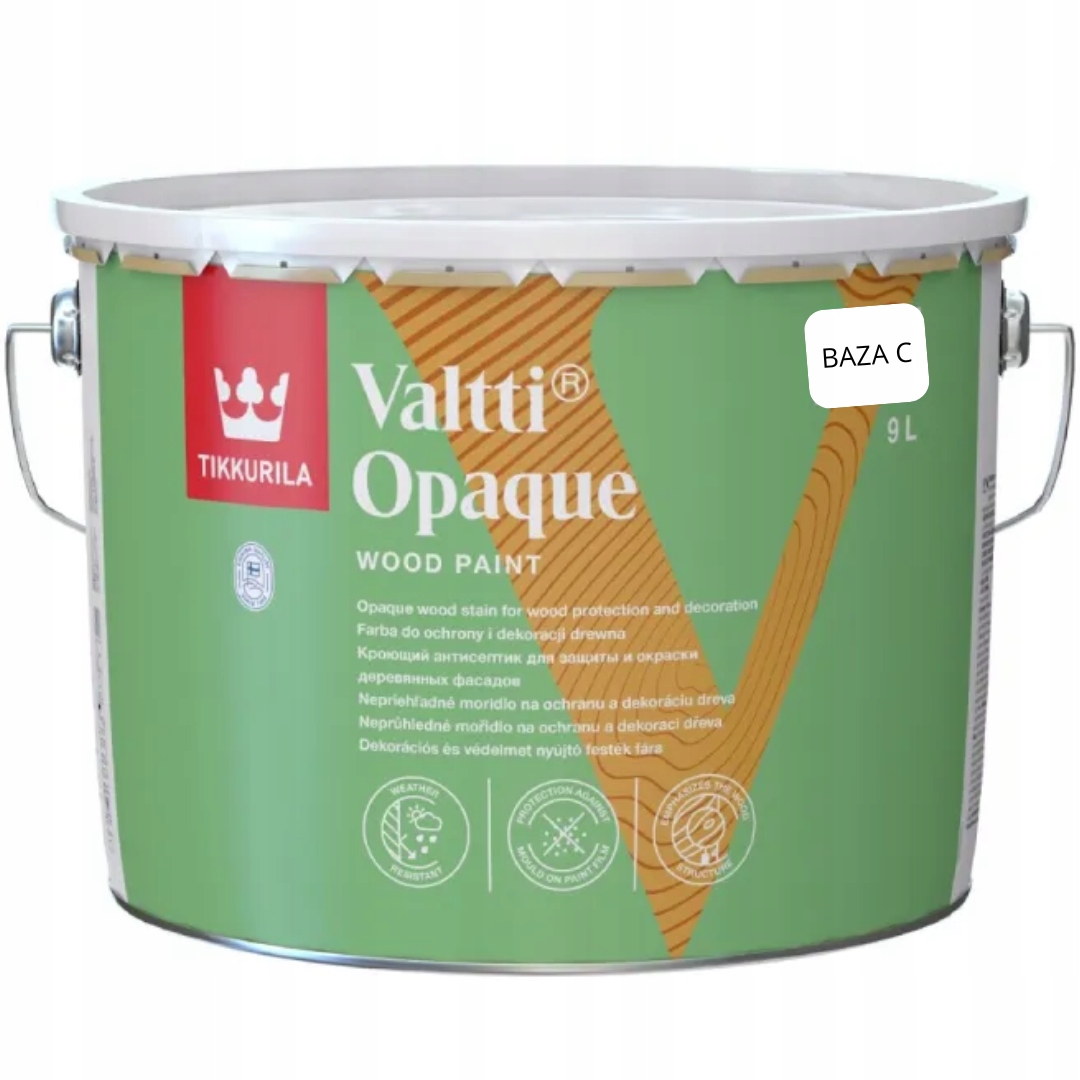 Tikkurila Valtti Opaque 9L Farba Do Drewna Baza C Bezbarwna Do Barwienia