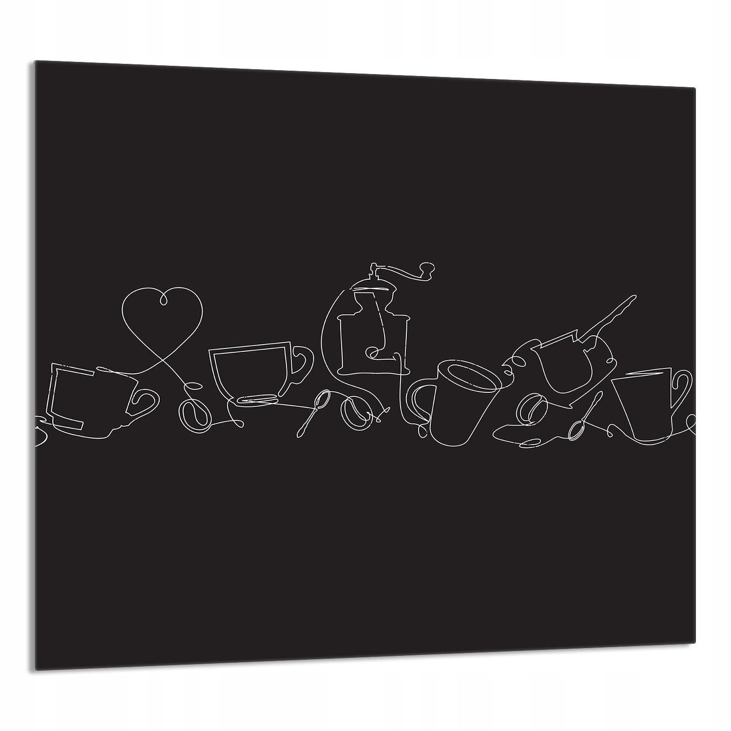 Skleněný Panel Do Kuchyně 65x60 Černé Tvrzené Sklo