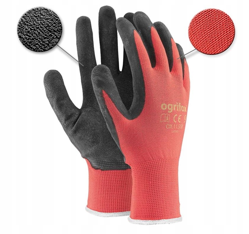 12 par! RĘKAWICE ROBOCZE Ogrifox LATEKS_CB10 Liczba par w opakowaniu 12