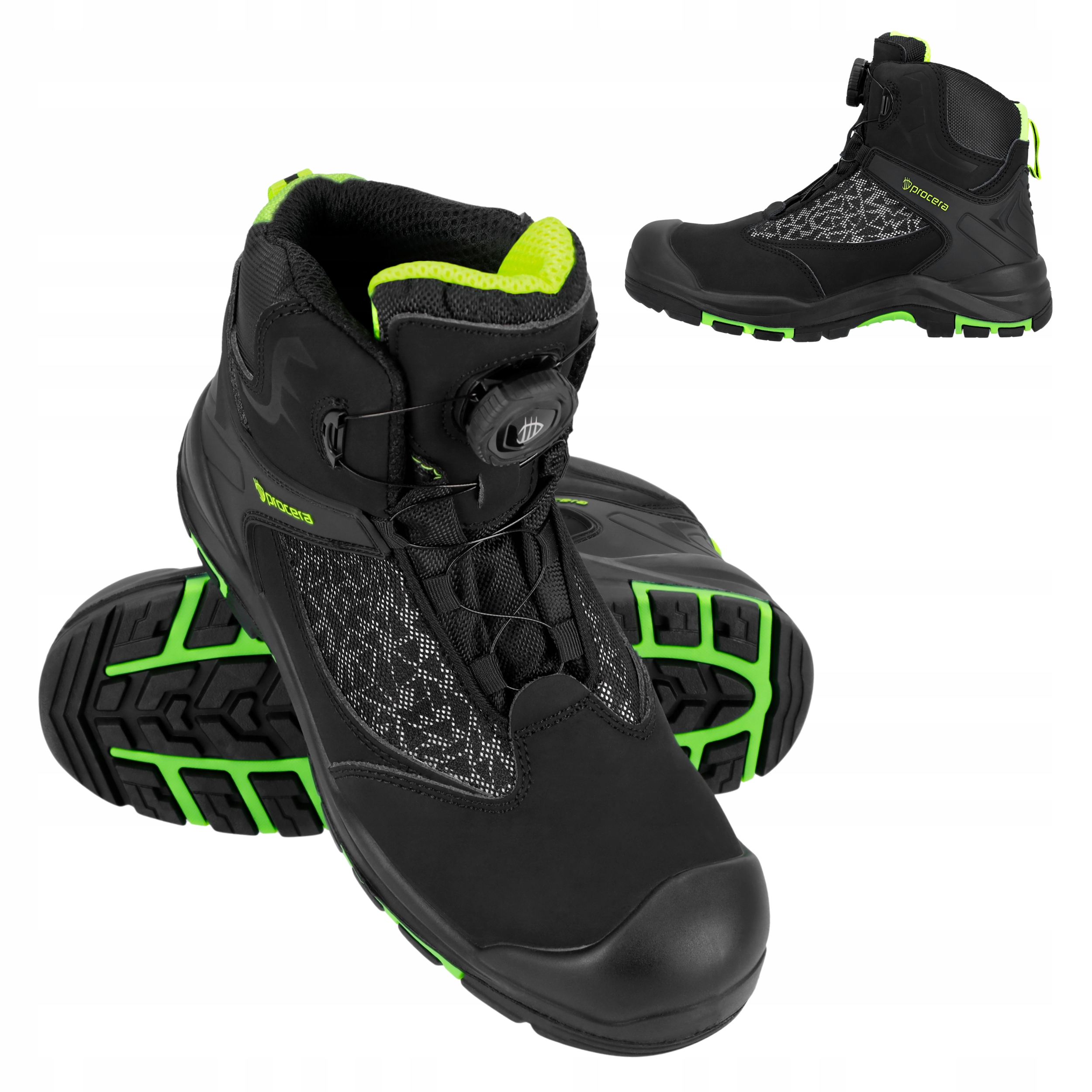 Buty robocze męskie Trzewiki skórzane Wodoodporne z Noskiem Antyprzebiciowe