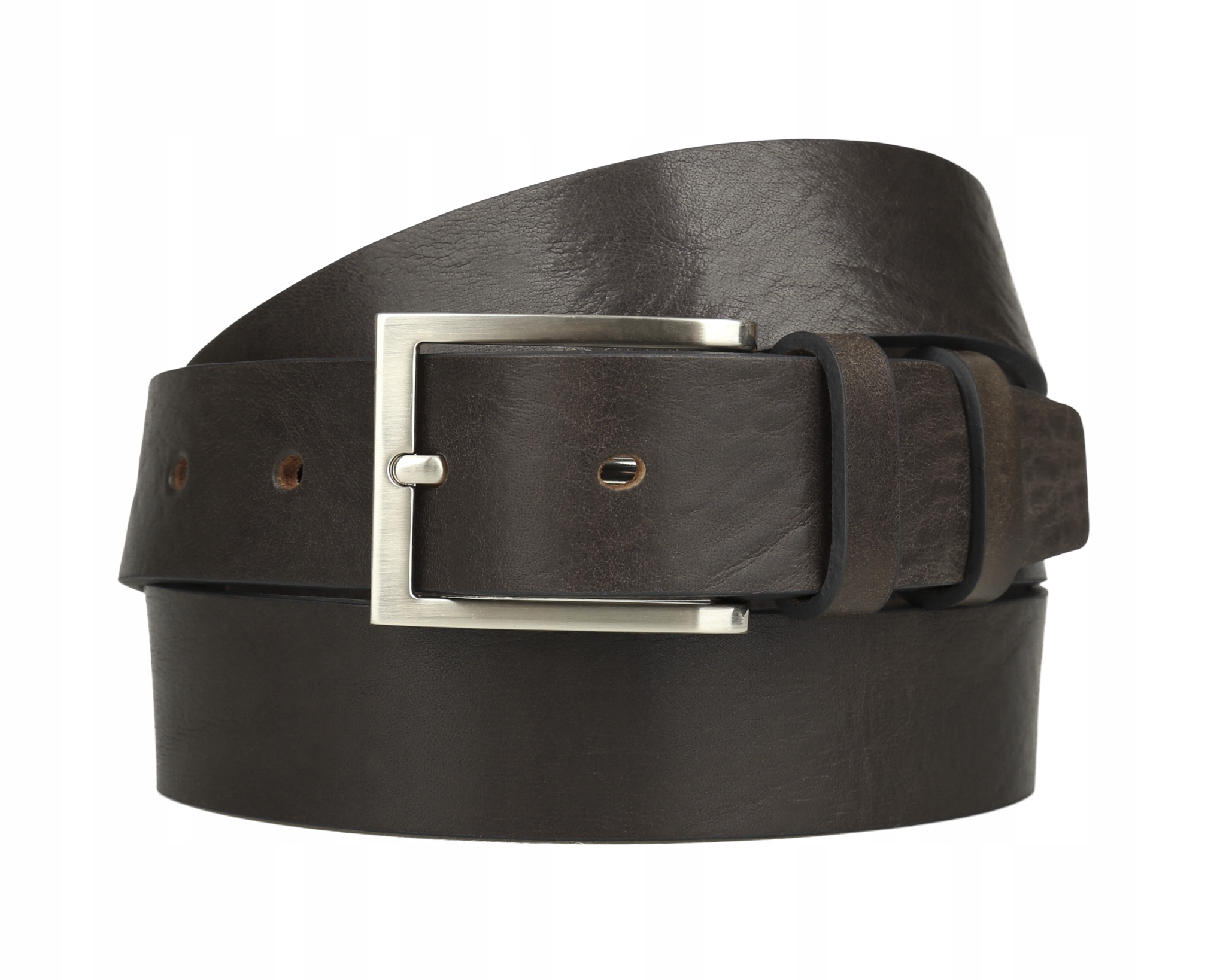 Kožený Tmavě Hnědý Pásek Pánský Bruno 100% Hovězí Kůže Tomskór 80