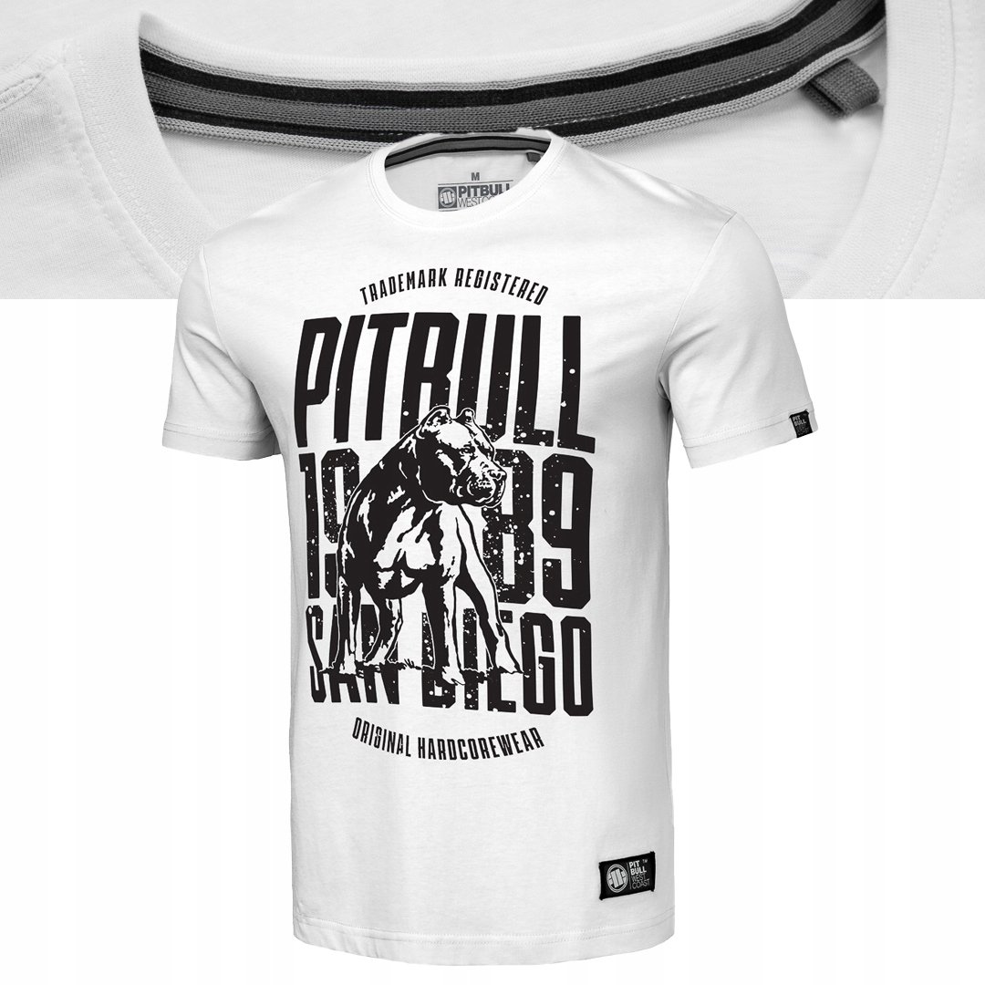 Męska Koszulka Pitbull Bawełniany T-shirt San Diego Dog