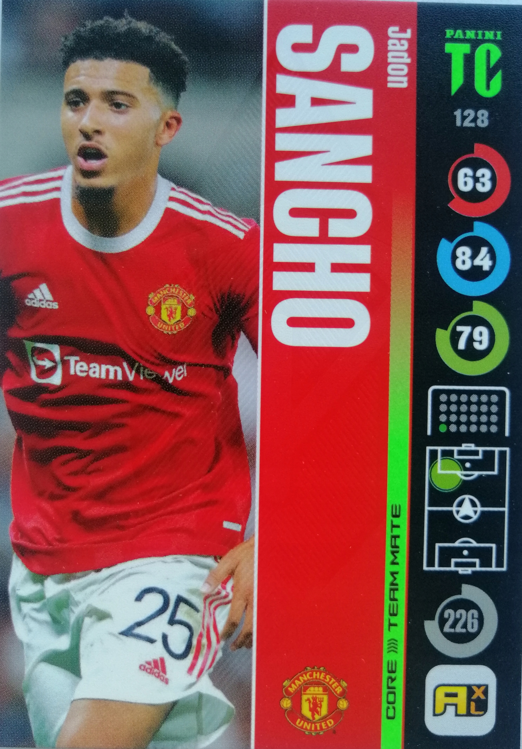 Panini Top Class Team Mate 128 Jadon Sancho Mu