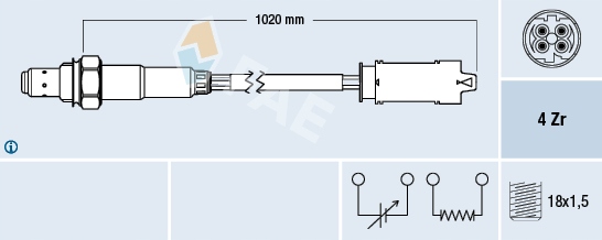 Sonda lambda FAE 77238 11781433940 Producent części FAE