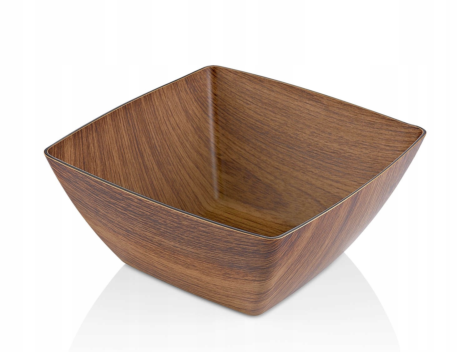 

Miska kwadratowa salaterka plastikowa drewno 16cm