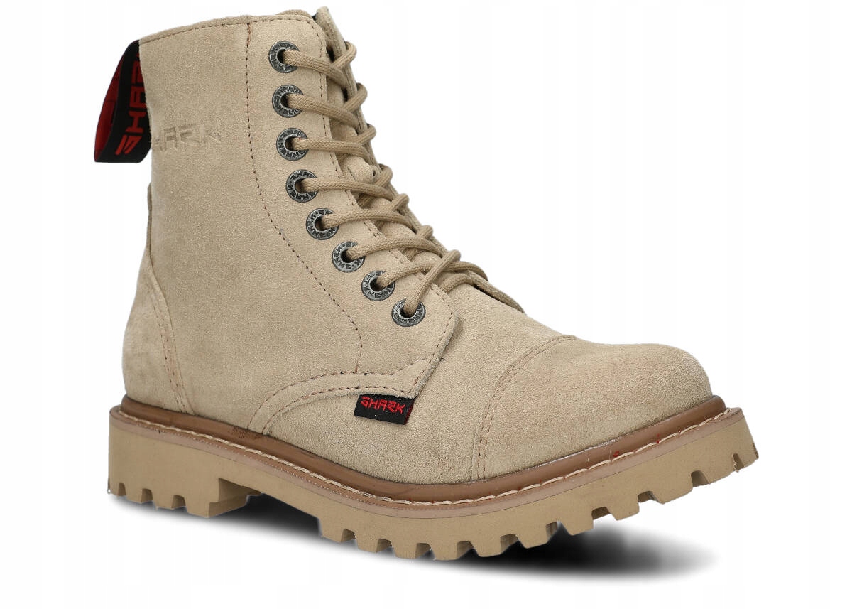 Shark Nagaba 8H Béžový Velur Polské, Ultra Lehké Kožené Kanady Dámské