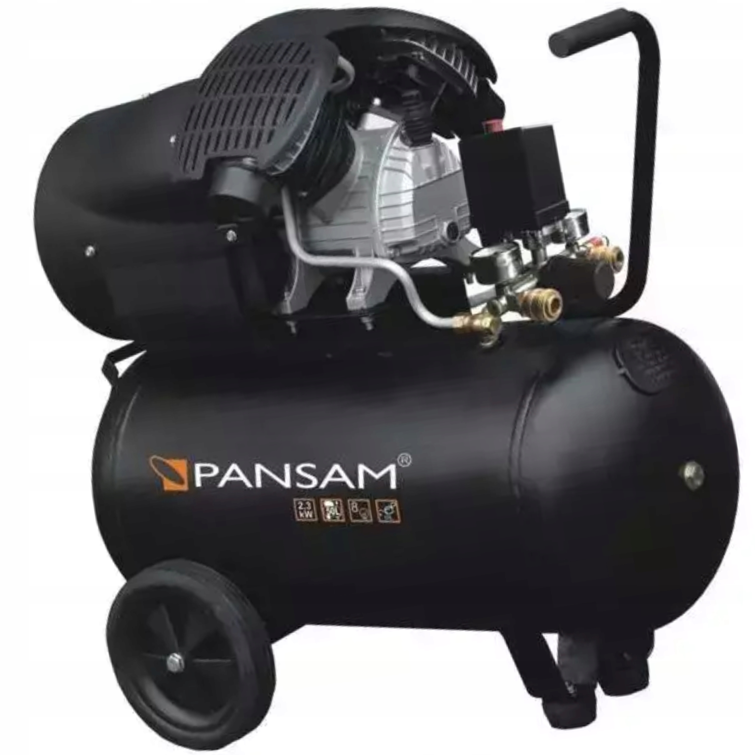 SPRĘŻARKA KOMPRESOR 50L PANSAM A077060 DWUTŁOKOWY