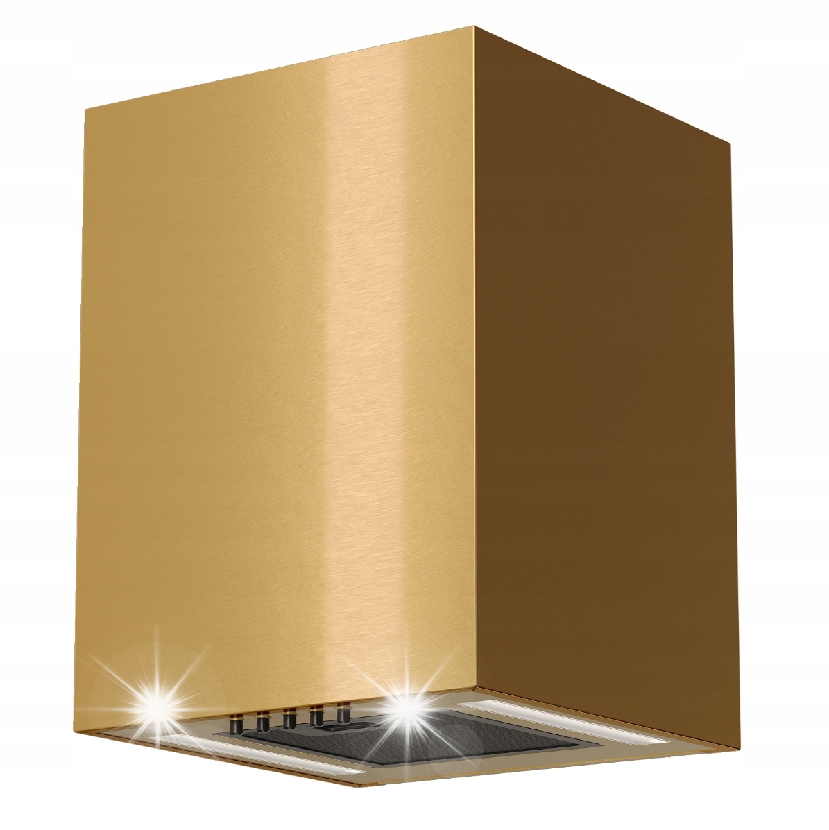 Okap kuchenny kominowy Maan Ponza Mini Wpb 430 Złoty Połysk Przyścienny