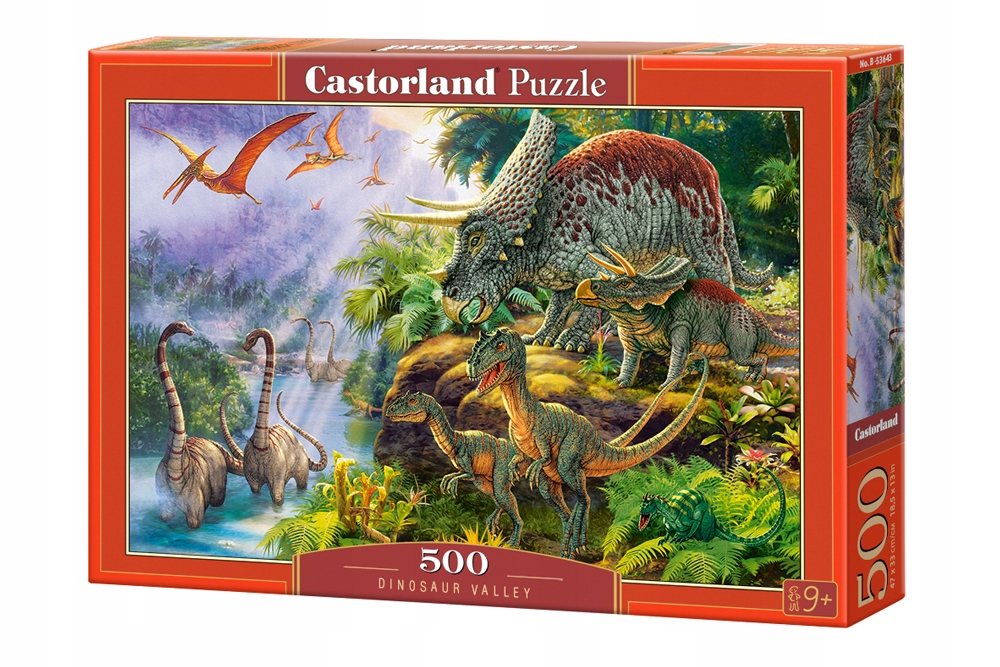 PUZZLE 500 UKŁADANKA ZWIERZĘTA DINOZAURY CASTOR 9+ EAN (GTIN) 5904438053643