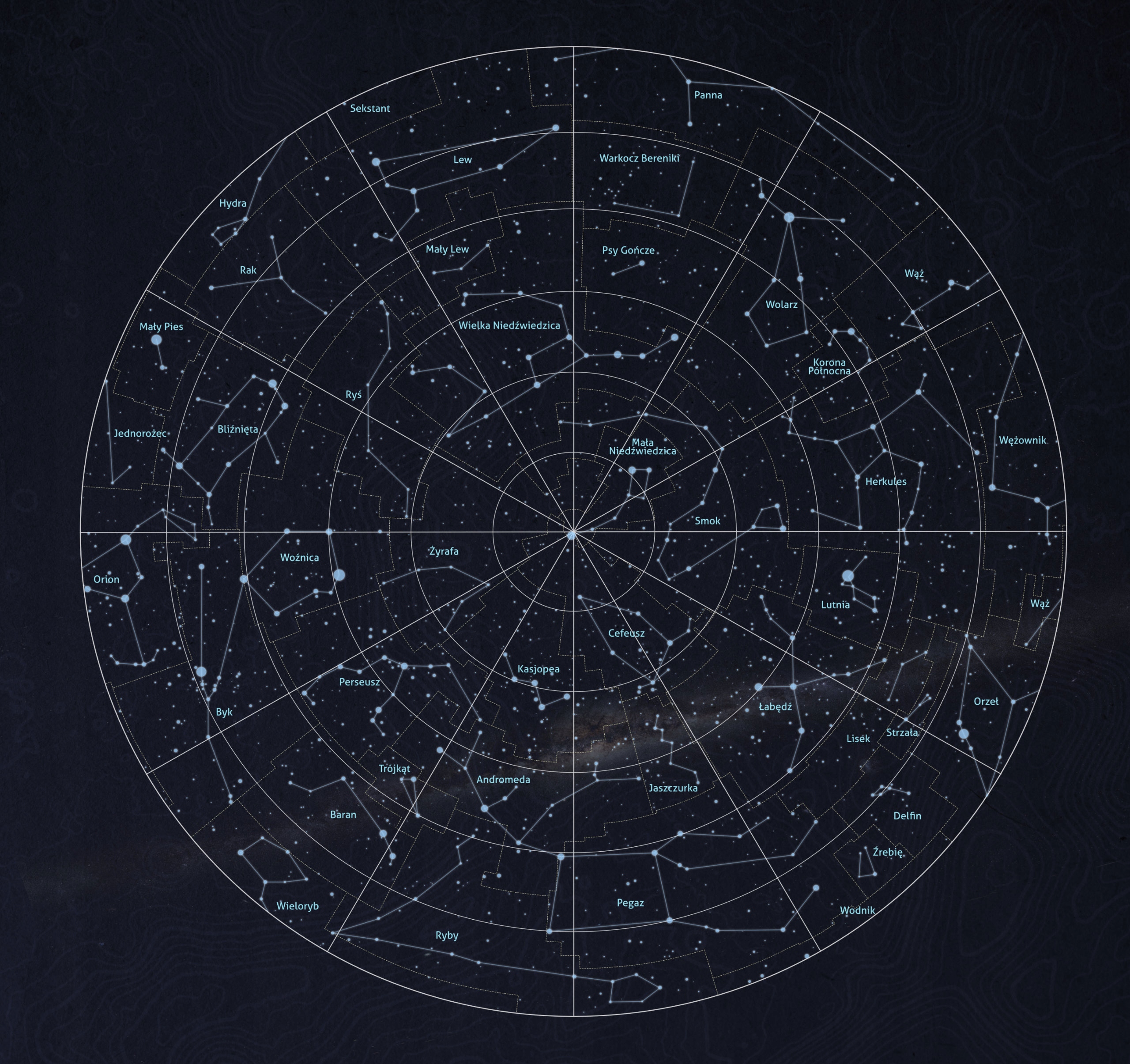 3 PLAKATY RAMA MAPA NIEBA UKŁAD SŁONECZNY GWIAZDY Rodzaj w ramie