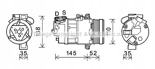 AVA Quality cooling BWAK545 Компрессор кондиционера,