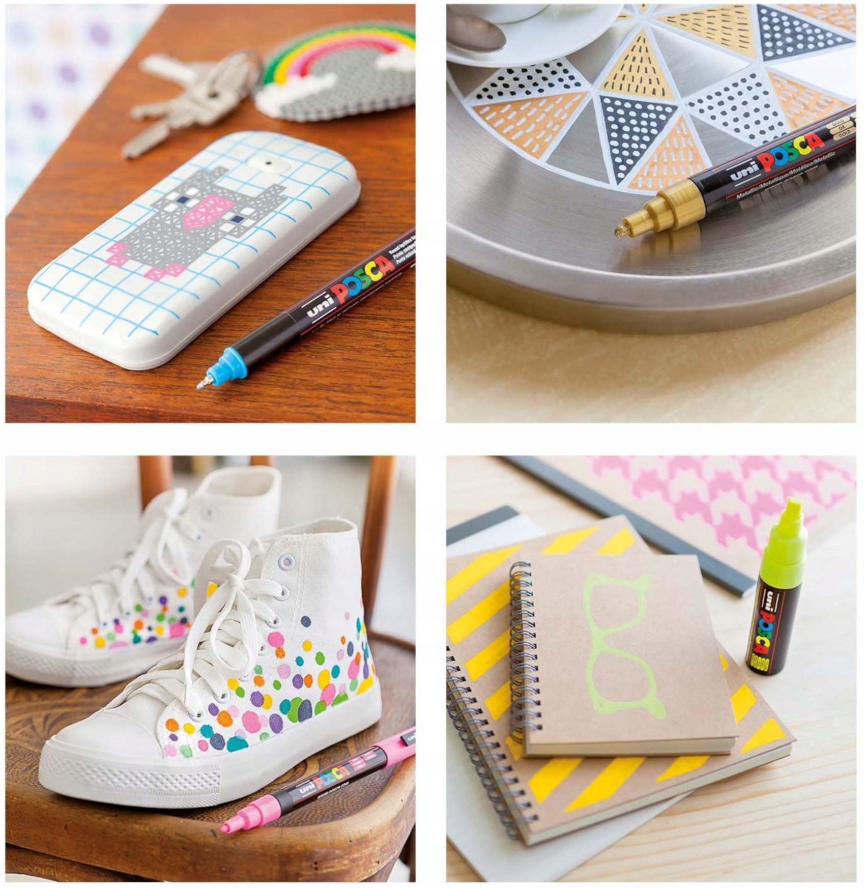 Markery Uni Posca z farbą plakatową ZESTAW 8szt. Pastelowe kolory Marka Posca