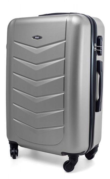 Walizka Średnia Abs Twarda Bagaż Rejestrowany Do Samolotu Szara