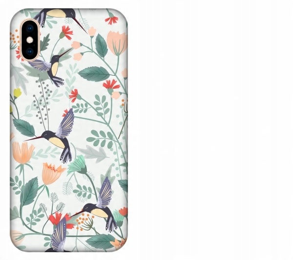 

Etui pokrowiec iPhone Xs Max Tropical floral kwiat
