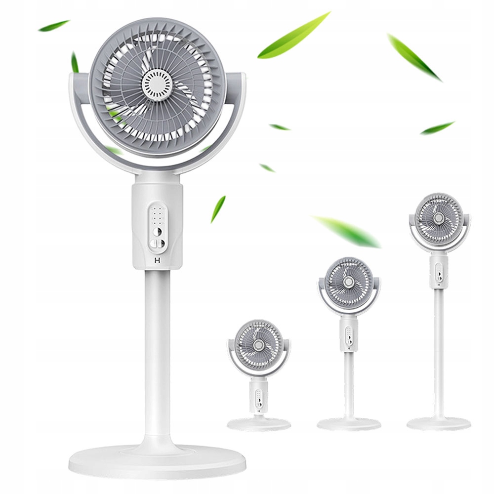 Ventilátor Stojící Větrník Tichý 5 Lopatek Dálkový Ovladač Oscilace180 Do Domu Kanceláře