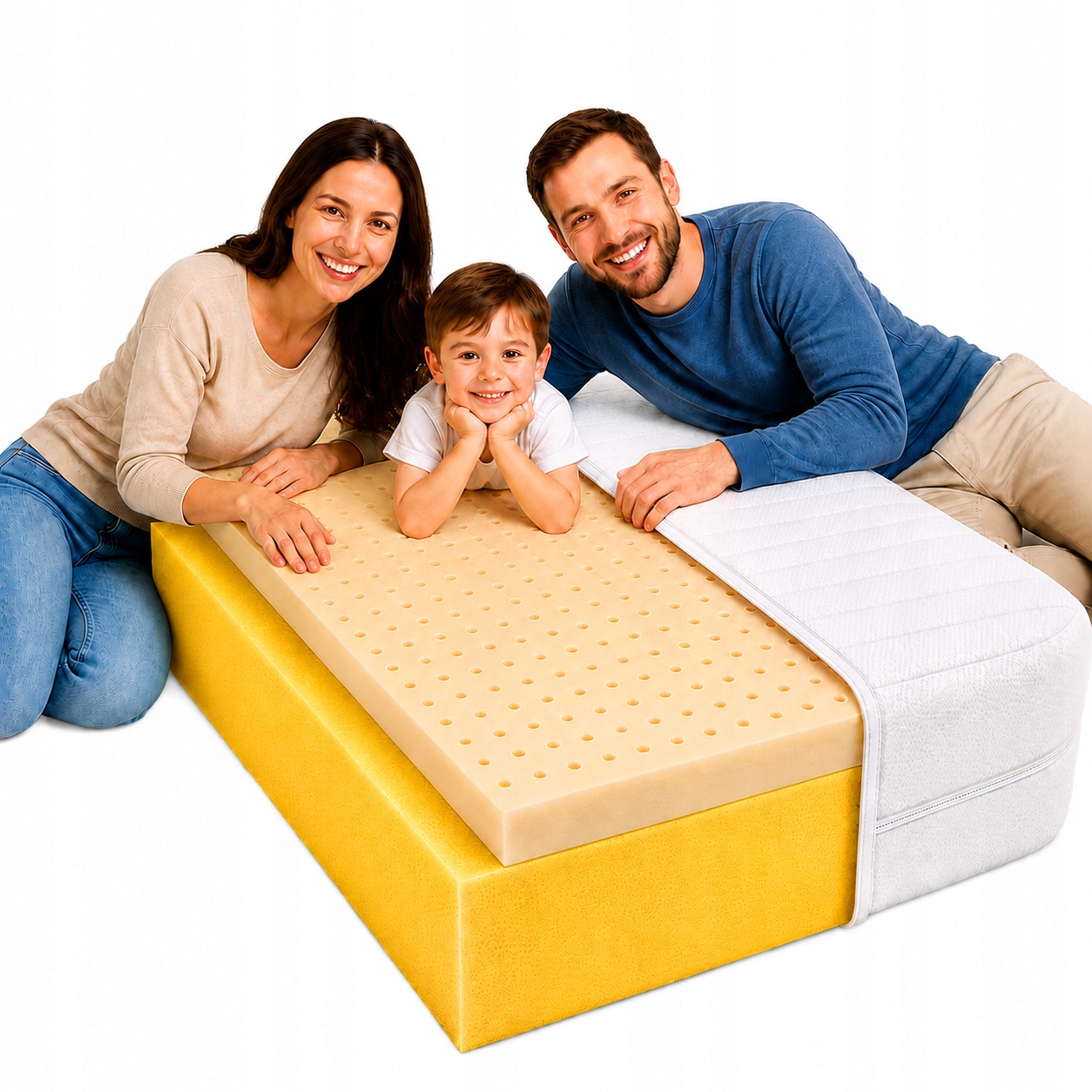 Matrace 100x190 pěnová středně tvrdá H2 H3 latexová 24 cm prodyšná