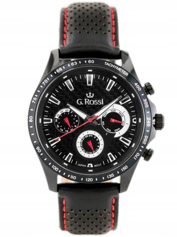 Pánské Hodinky G. Rossi S523A Černé Datumovka 50 M Quartz Ke Dni Chlapců