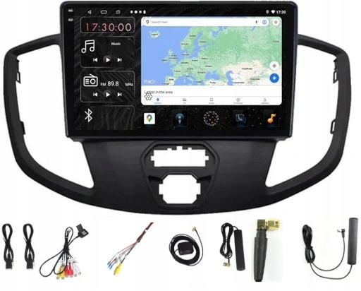 Rádio Navigácia Carplay Gps Android Bt Ford Transit 2016 4GB 64GB Sim