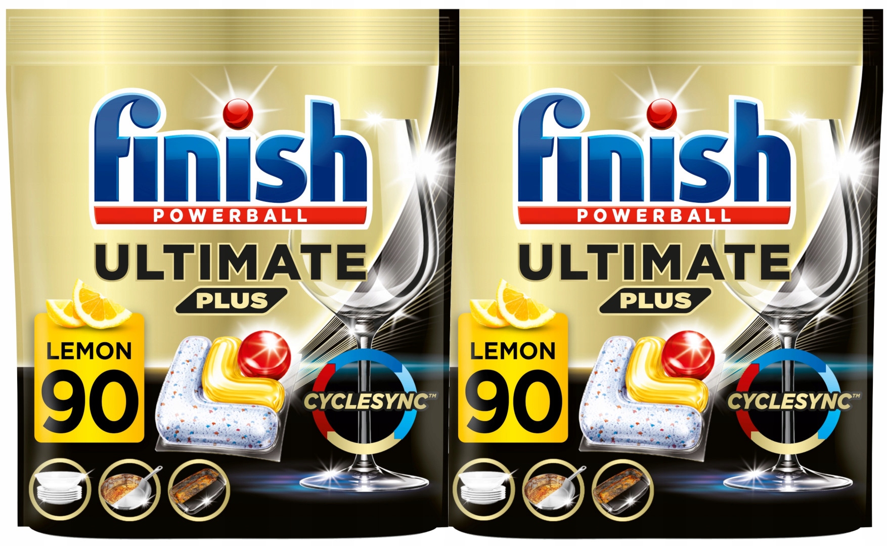 Levně Kapsle kusů myčky Finish Ultimate Plus Lemon 180 citron