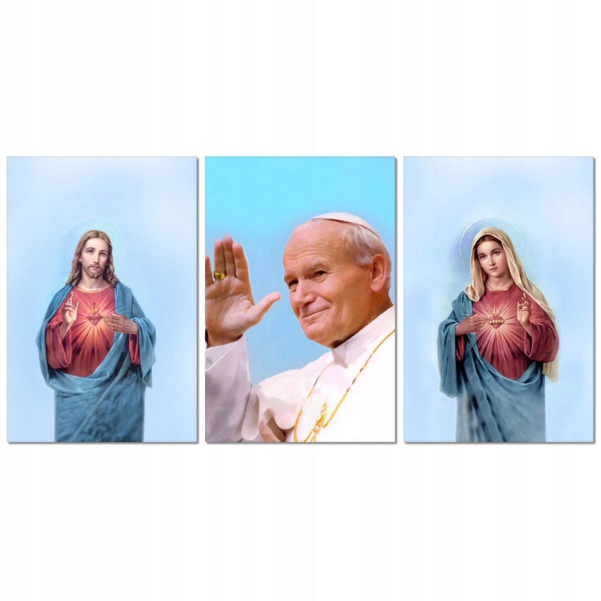 Obrazy 3x 40x60 Papež Jpii Karol Wojtyła
