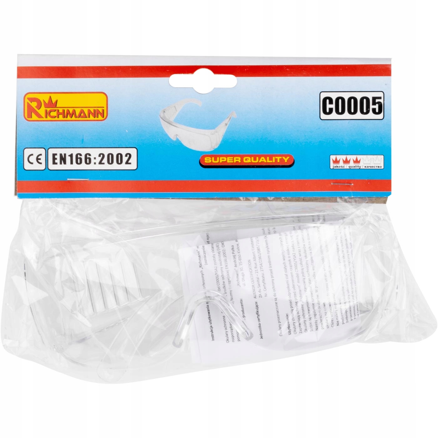 Okulary ochronne przeciwodpryskowe do cięcia stali Model C0005