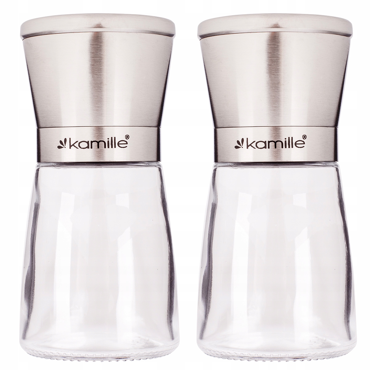 MŁYNEK RĘCZNY ZESTAW MŁYNKÓW 2 SZT. DO PIEPRZU SOLI PRZYPRAW KAMILLE Model KM7057