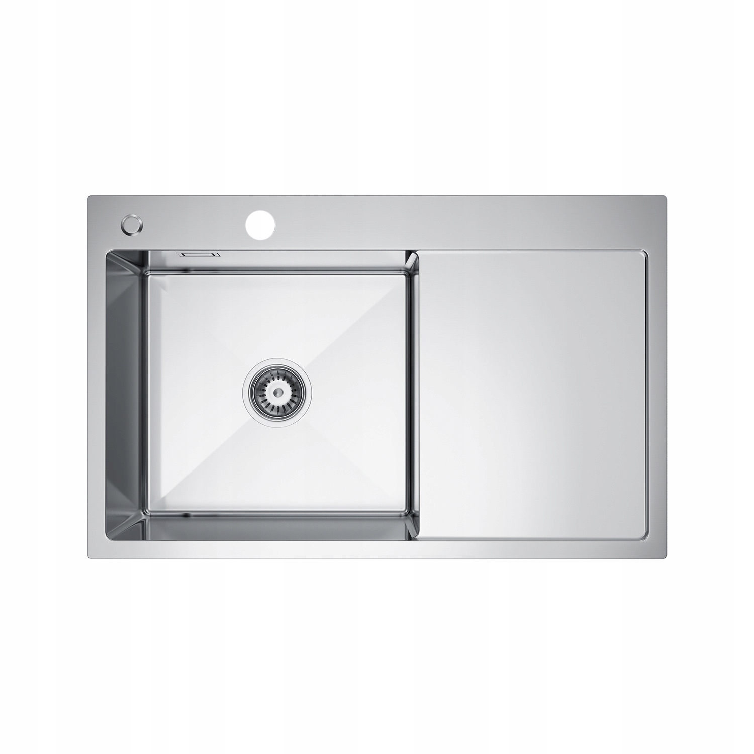 Kuchynský drez z ocele Inox 78x49 L so sifónom