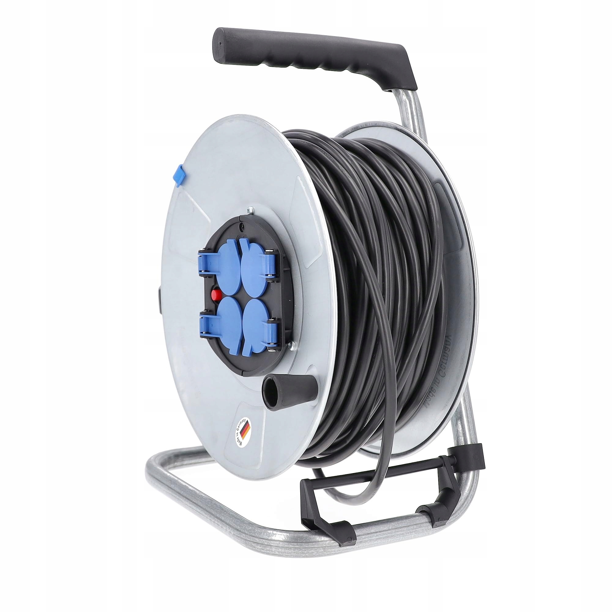 AS SCHWABE Bęben Kablowy 25m 230V 16A 4 Gniazda IP20 Srebrny — miniatura 2